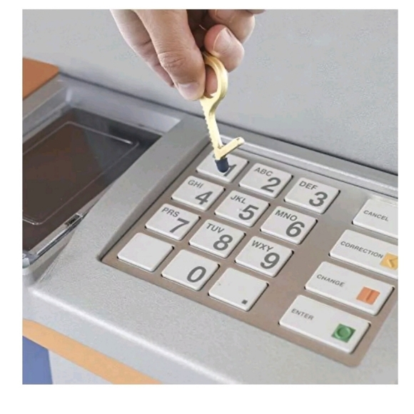 New 3 Pack Mobi Lock Brass Door Opener Key Chain Tool. - Picture 8 of 12